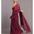 Magenta with red tassles Solid Pure Cotton Saree