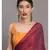 Magenta with red tassles Solid Pure Cotton Saree
