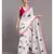 Suta White Black Floral Printed Pure Cotton Saree