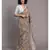 Suta White Grey Floral printed Pure Cotton Saree