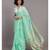 Suta Turquoise Blue  Gold-Toned Ethnic Motifs Jamdani Saree