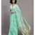 Suta Turquoise Blue  Gold-Toned Ethnic Motifs Jamdani Saree