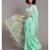 Suta Turquoise Blue  Gold-Toned Ethnic Motifs Jamdani Saree