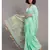 Suta Turquoise Blue  Gold-Toned Ethnic Motifs Jamdani Saree