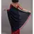 Suta Red & Navy Blue colorblocked Cotton Blend Saree