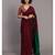 SutaWomen Maroon Green Colourblocked Cotton Blend Saree