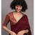 SutaWomen Maroon Green Colourblocked Cotton Blend Saree