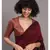 SutaWomen Maroon Green Colourblocked Cotton Blend Saree