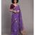 Suta Women Purple  Yellow Ethnic Motifs Pure Cotton Saree