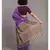 Suta Women Purple  Yellow Ethnic Motifs Pure Cotton Saree