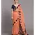 Peach & Brown Ethnic Motifs Pure Cotton Saree
