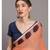Peach & Brown Ethnic Motifs Pure Cotton Saree