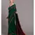 Suta Green & Red Cotton Acrylic Colourblocked Tassled Saree