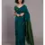 Suta Wome Blue Green Colourblocked Saree