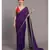 Suta Purple  Green Solid Pure Cotton Saree