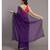 Suta Purple  Green Solid Pure Cotton Saree