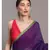 Suta Purple  Green Solid Pure Cotton Saree
