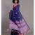 Suta Women Blue pink Ethnic Motifs Handloom Cotton Woven Saree