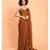 Suta Women Rust Brown Solid Pure Cotton Saree