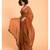 Suta Women Rust Brown Solid Pure Cotton Saree