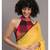 Suta Women Yellow  Black polka printed Pure Cotton Saree