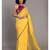 Suta Women Yellow  Black polka printed Pure Cotton Saree