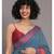 Suta Blue  Coral Floral Motifs woven Pure Cotton Saree