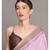 Suta Pink  Purple Floral Motifs woven Pure Cotton handloon Saree