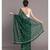 Suta Women Green White Floral printed Pure Cotton Saree