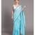Suta Women Blue White Printed Pure Cotton Saree