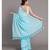 Suta Women Blue White Printed Pure Cotton Saree