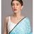 Suta Women Blue White Printed Pure Cotton Saree