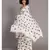 Suta White Brown Porcupine Printed Pure Cotton Saree