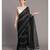 Suta Women Black White Printed Pure Cotton  Saree