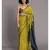 Suta Green Blue Colourblocked Cotton Blend Saree