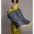 Suta Green Blue Colourblocked Cotton Blend Saree