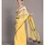 Suta Yellow  Brown Floral Printed Pure Cotton hand painted Saree