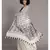 Suta Women White  Black Ethnic Motifs jamdani Polycotton Saree