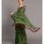 Suta Women Green  Brown Pure Cotton Handblock printed Saree