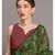 Suta Women Green  Brown Pure Cotton Handblock printed Saree