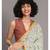 Suta Green  Yellow Floral handblock Pure Cotton Saree