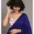 Suta Navy Blue  Gold-Toned Colourblocked Saree