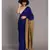 Suta Navy Blue  Gold-Toned Colourblocked Saree