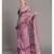 Suta Lavender Red Floral Printed Pure Cotton Saree