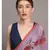Suta Lavender Red Floral Printed Pure Cotton Saree