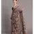 Suta Beige Black Pure Cotton Abstract Printed Saree