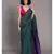 Suta Teal  Blue Colourblocked Cotton Saree