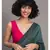 Suta Teal  Blue Colourblocked Cotton Saree