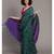 Suta Teal  Blue Colourblocked Cotton Saree