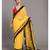 Women Yellow & Black Pure Cotton solid ruffle Saree